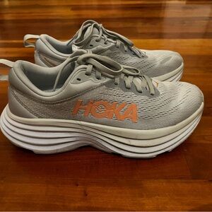 Hoka Bondi 8 Size 6.5 Harbor Mist/Lunar Rock